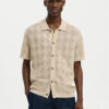 Selected Homme Риза 16097564 Бежов Regular Fit цвят на ниска цена
