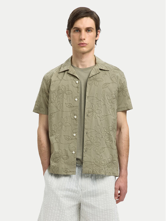 Selected Homme Риза 16097686 Зелен Regular Fit за Мъже цена