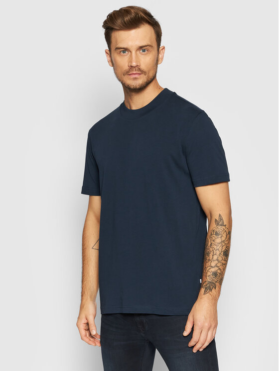 Selected Homme Тишърт Colman 16077385 Тъмносин Relaxed Fit за Мъже цена