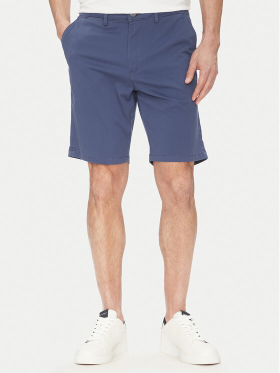Selected Homme Шорти от плат Miles 16092329 Тъмносин Slim Fit за Мъже цена