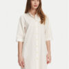 Selmark Рокля тип риза BM033 Екрю Relaxed Fit за Жени цена