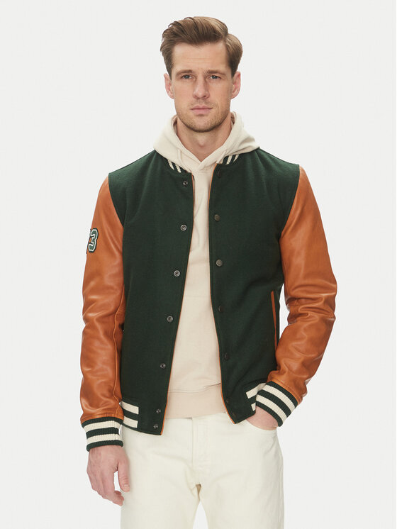 Serge Pariente Яке бомбър Varsity Bomber Зелен Regular Fit за Мъже цена