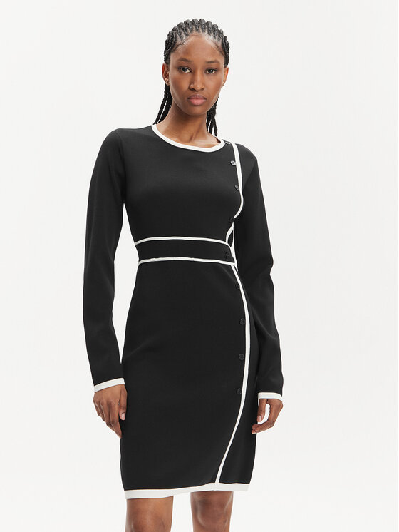 Silvian Heach Ежедневна рокля PGA22128VE Черен Slim Fit за Жени цена