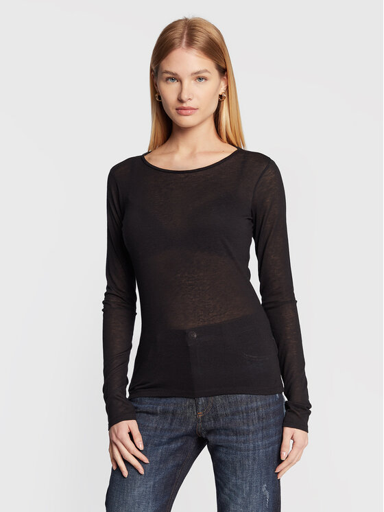 Sisley Блуза 3XY4L126X Черен Regular Fit за Жени цена