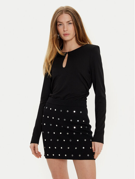 Sisley Блуза 5Y0XLQ080 Черен Slim Fit за Жени цена