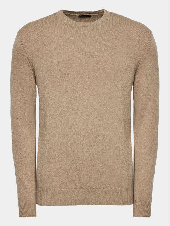 Sisley Пуловер 102HS1B17 Бежов Slim Fit за Мъже цена