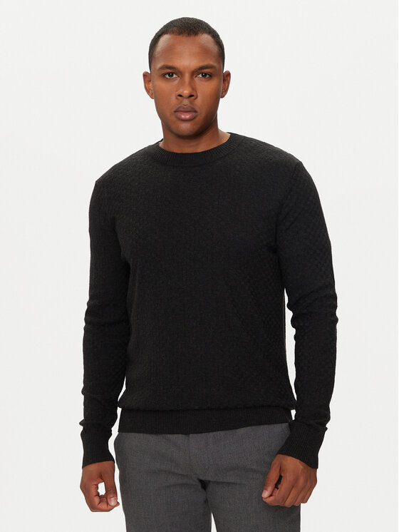 Sisley Пуловер 1041S103O Черен Regular Fit за Мъже цена