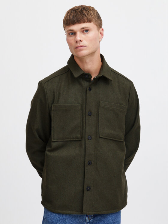 Solid Преходно яке 21105675 Зелен Regular Fit за Мъже цена
