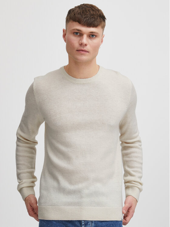 Solid Пуловер 21107341 Бежов Regular Fit за Мъже цена
