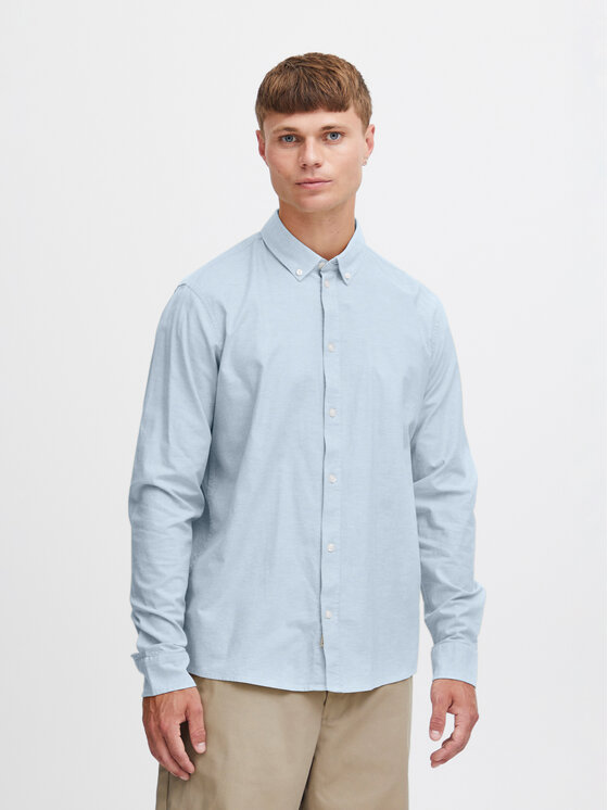 Solid Риза 21106618 Светлосиньо Regular Fit за Мъже цена
