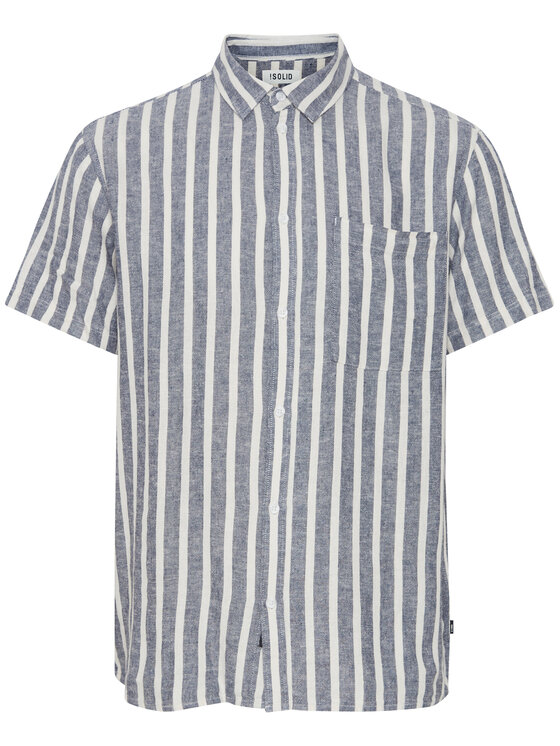 Solid Риза 21107688 Син Regular Fit за Мъже цена