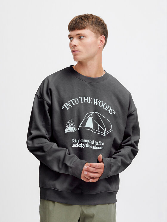 Solid Суитшърт 21108021 Черен Regular Fit за Мъже цена