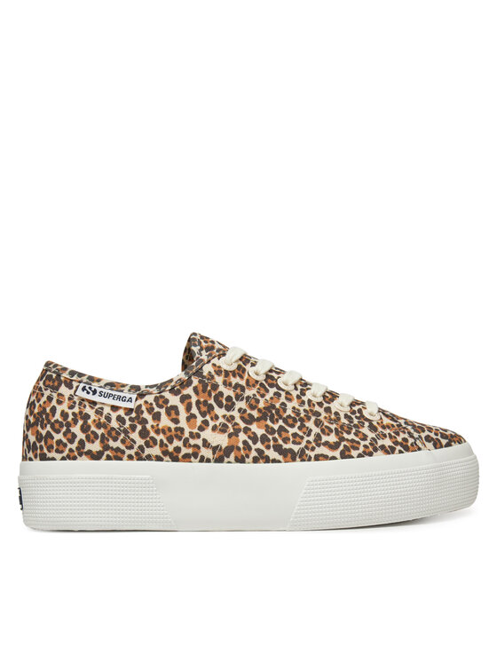 Superga Сникърси Platform Leopard Print Кафяв за Жени цена