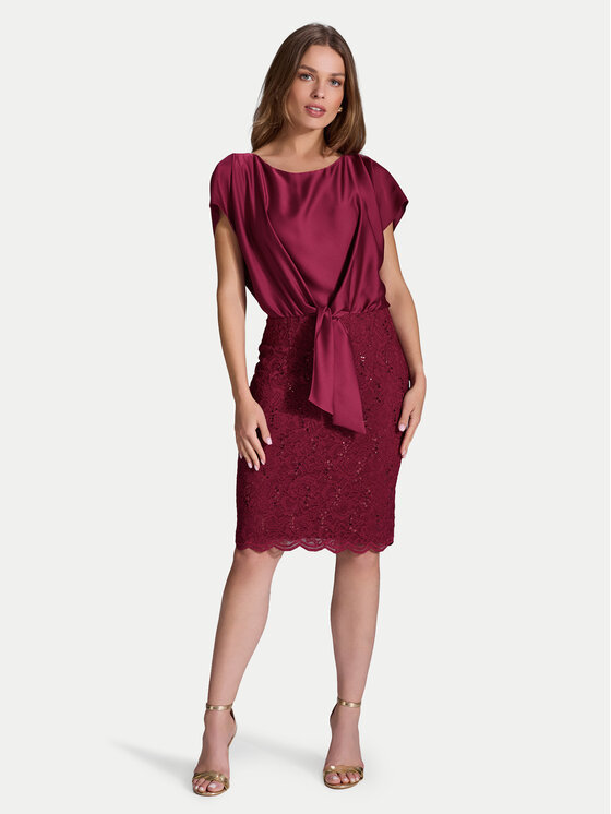 Swing Коктейлна рокля 5AI10900 Бордо Regular Fit за Жени цена