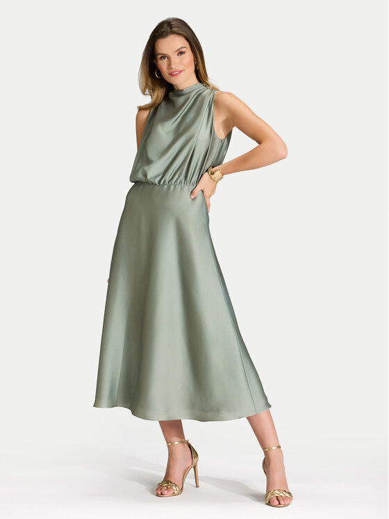 Swing Коктейлна рокля 5AI13700 Зелен Regular Fit за Жени цена