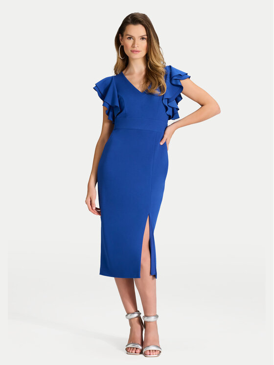 Swing Коктейлна рокля 5AI18400 Син Slim Fit за Жени цена