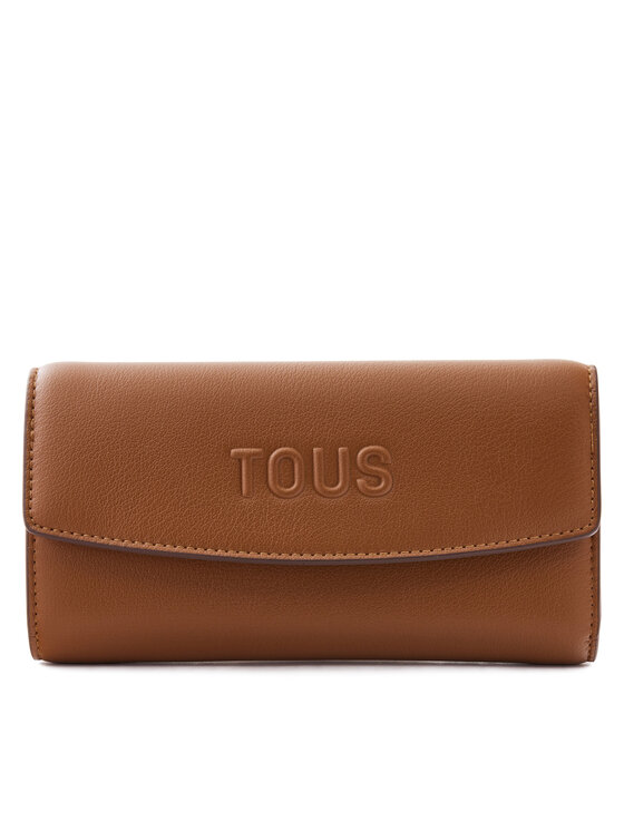 TOUS Голям дамски портфейл Pocket Tous Bloom 2002206343 Кафяв за Жени цена