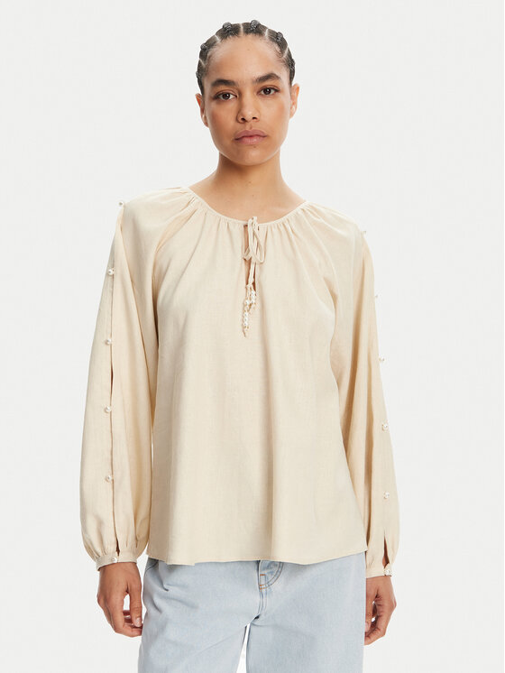 TWINSET Блуза 251LM2QFF Бежов Regular Fit за Жени цена