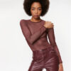 TWINSET Боди 232TT2480 Бордо Slim Fit за Жени цена