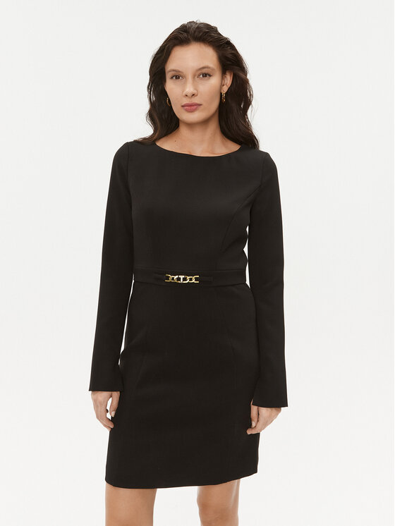 TWINSET Ежедневна рокля 232TT2195 Черен Regular Fit за Жени цена
