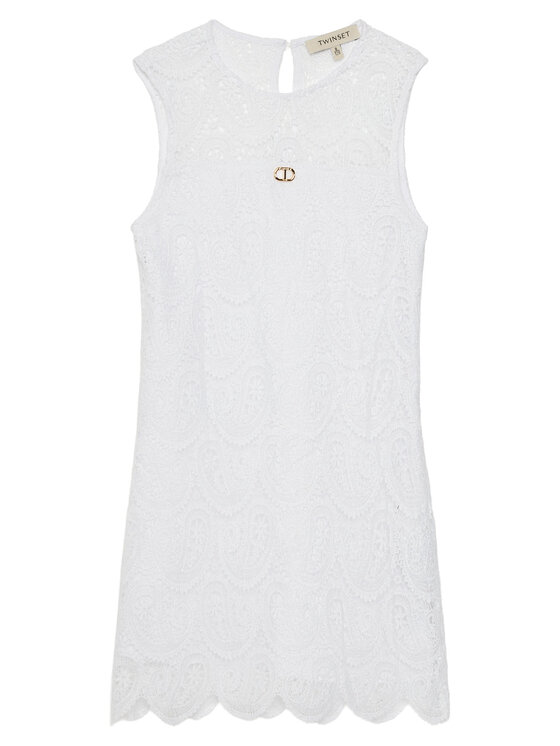 TWINSET Елегантна рокля 251GJ2QR3 Бял Regular Fit за Момичета цена
