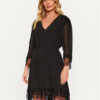 TWINSET Коктейлна рокля 232TP2161 Черен Regular Fit за Жени цена