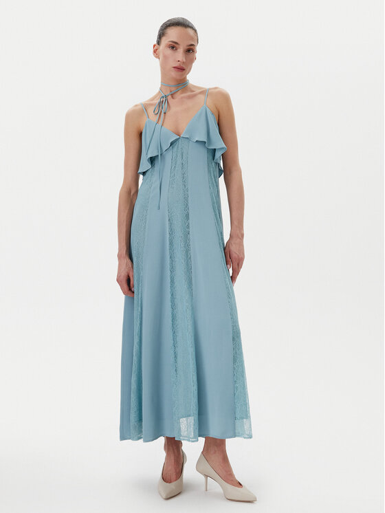 TWINSET Лятна рокля 251TP2412 Син Regular Fit за Жени цена