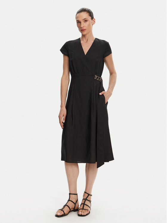 TWINSET Лятна рокля 251TT2072 Черен Loose Fit за Жени цена