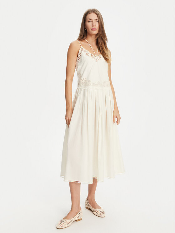 TWINSET Лятна рокля 251TT2160 Екрю Regular Fit за Жени цена