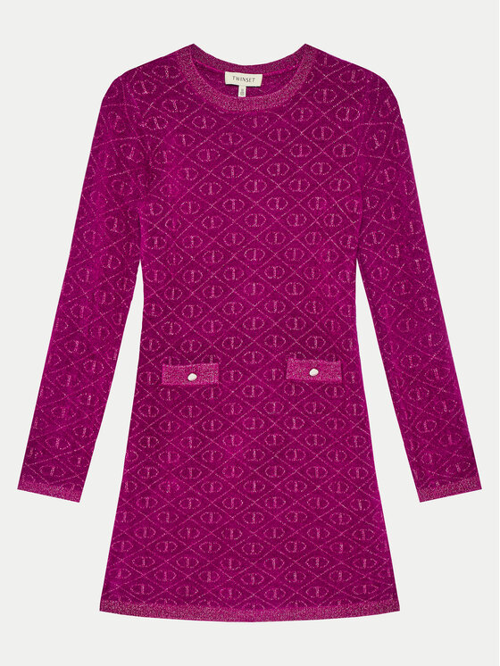 TWINSET Плетена рокля 242GJ3061 Розов Regular Fit за Момичета цена