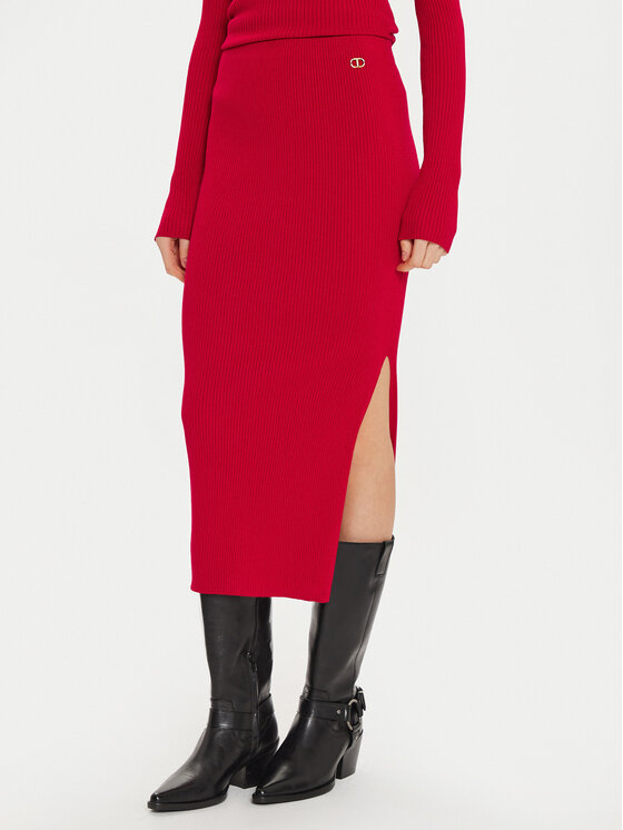 TWINSET Пола тип молив 242TT3026 Червен Slim Fit за Жени цена