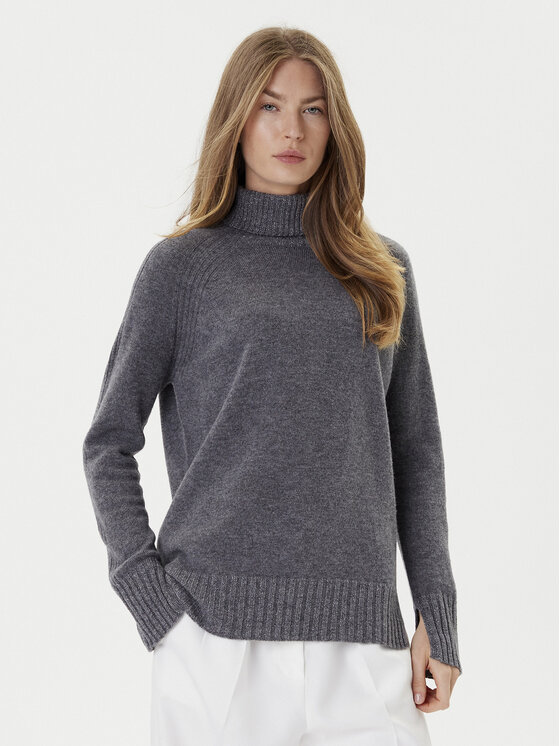 TWINSET Поло 252TP3582 Сив Loose Fit за Жени цена