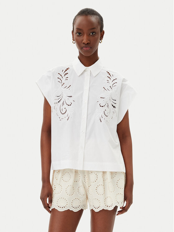 TWINSET Риза 251TP2171 Бял Regular Fit за Жени цена