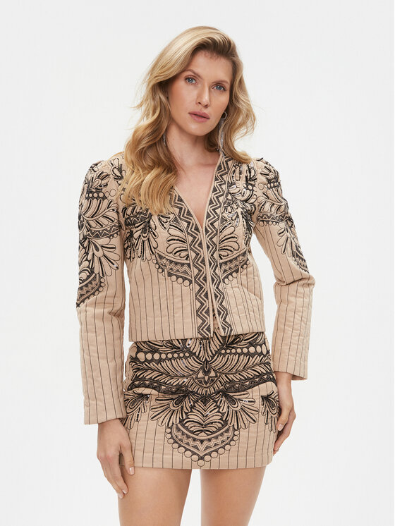 TWINSET Сако 232TP2670 Бежов Regular Fit за Жени цена