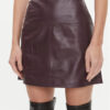 Ted Baker Кожена пола Valiat 241424 Бордо Regular Fit за Жени цена