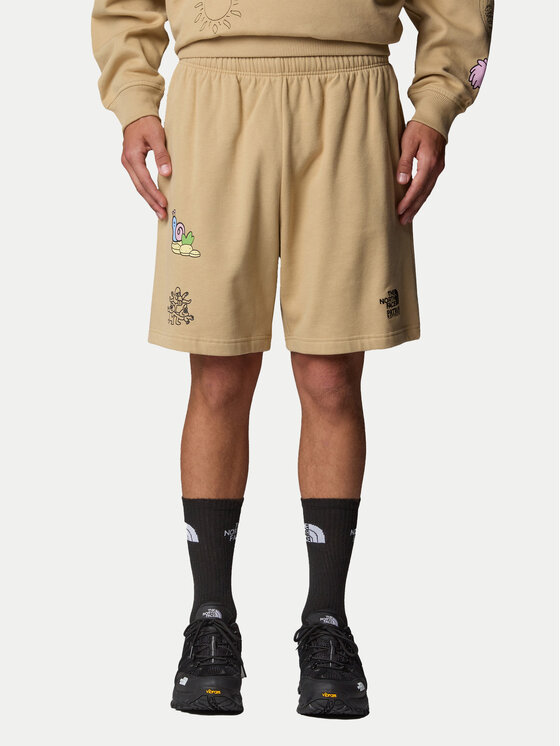 The North Face Спортни шорти Unisex Mountain Cleanup NF0A8C2X Бежов Relaxed Fit за Унисекс цена