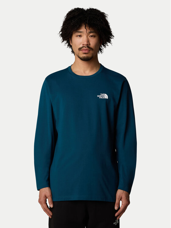The North Face Тениска с дълъг ръкав Simple Dome NF0A87QN Тъмносин Regular Fit за Мъже цена
