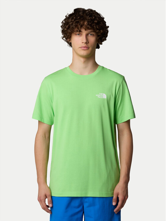 The North Face Тишърт SS Simple Dome NF0A87NG Зелен Regular Fit за Мъже цена