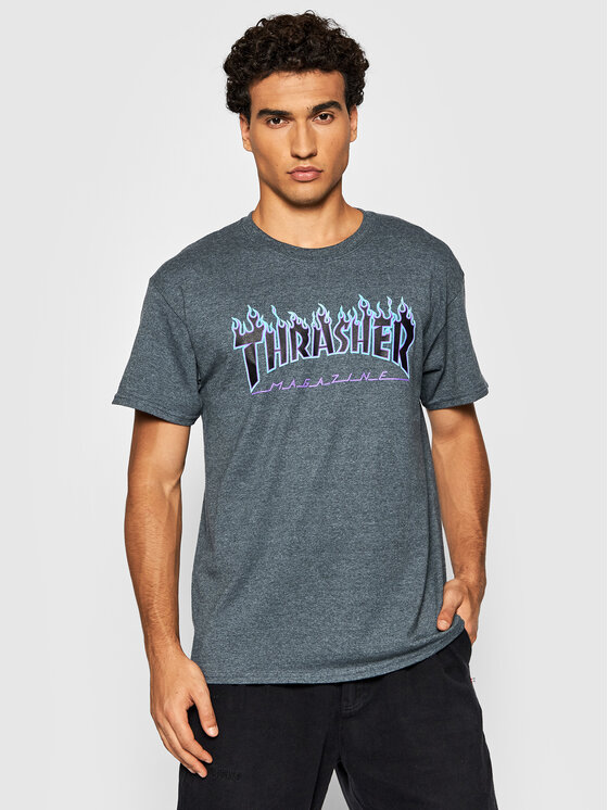 Thrasher Тишърт Flame Тъмносин Regular Fit за Мъже цена
