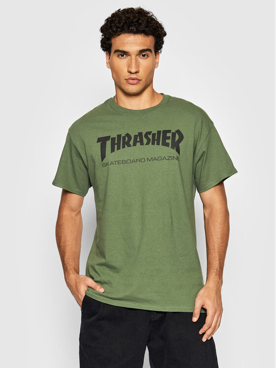 Thrasher Тишърт Skatemag Зелен Regular Fit за Мъже цена