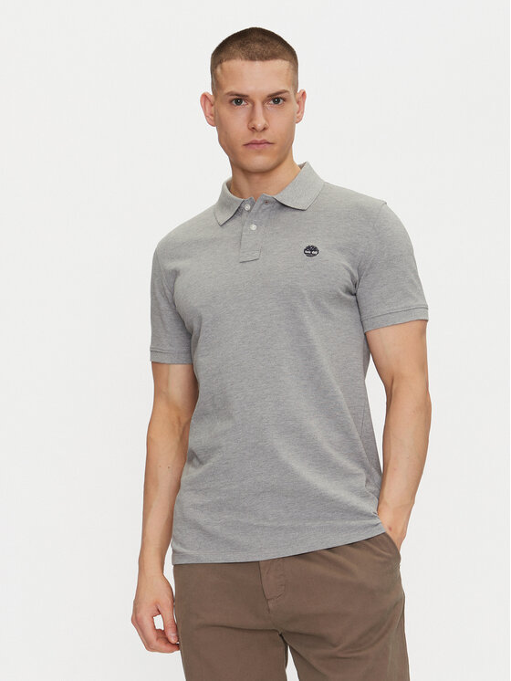 Timberland Тениска с яка и копчета TB0A6VDP Сив Regular Fit за Мъже цена