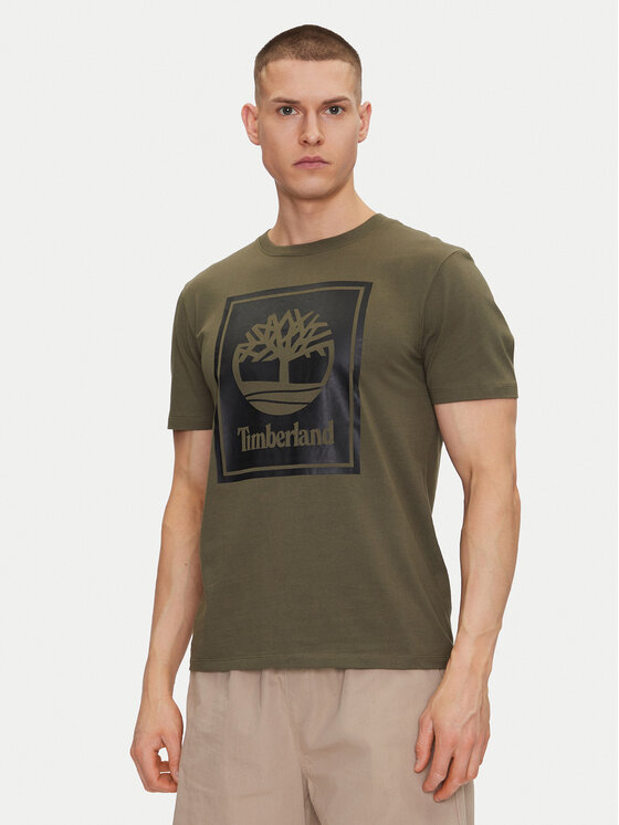 Timberland Тишърт TB0A5WQQ Зелен Regular Fit за Мъже цена