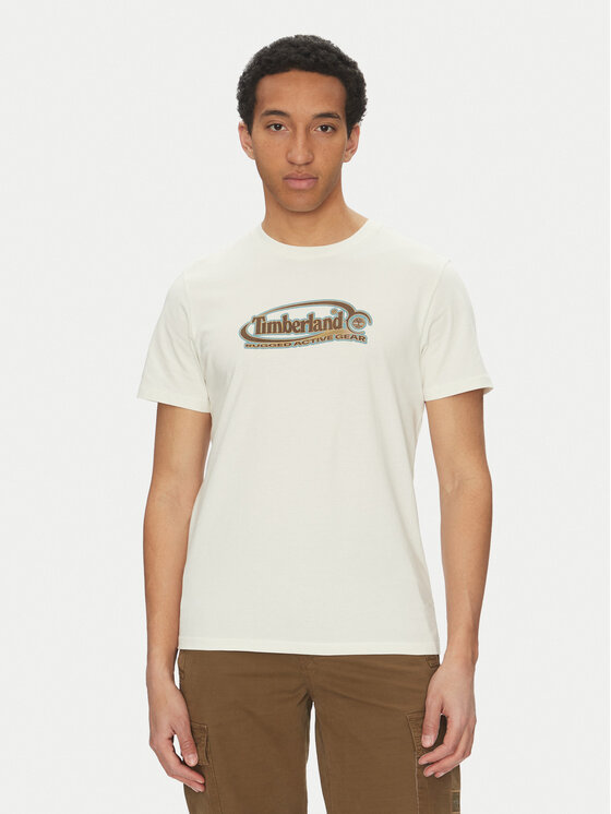 Timberland Тишърт TB0A6DJY Бял Regular Fit за Мъже цена