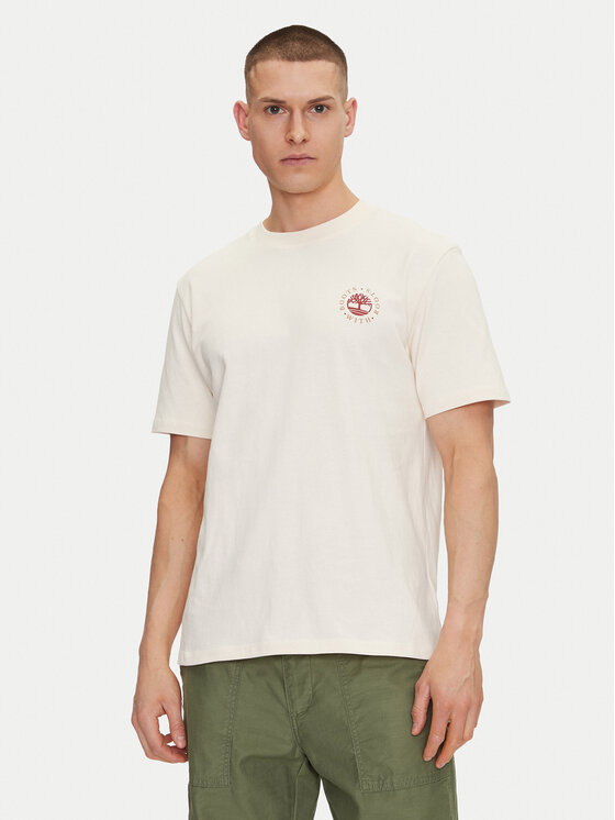 Timberland Тишърт TB0A6DPD Бежов Regular Fit за Мъже цена