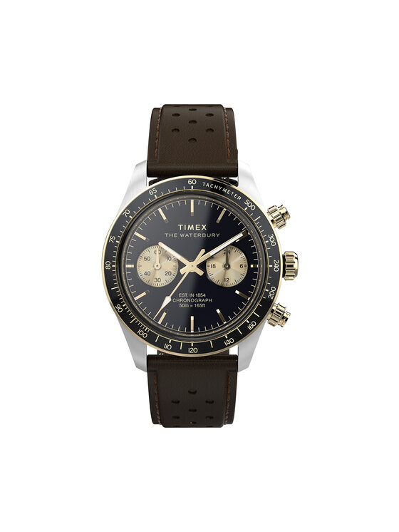Timex Часовник Waterbury Heritage TW2Y24100 Черен за Мъже цена