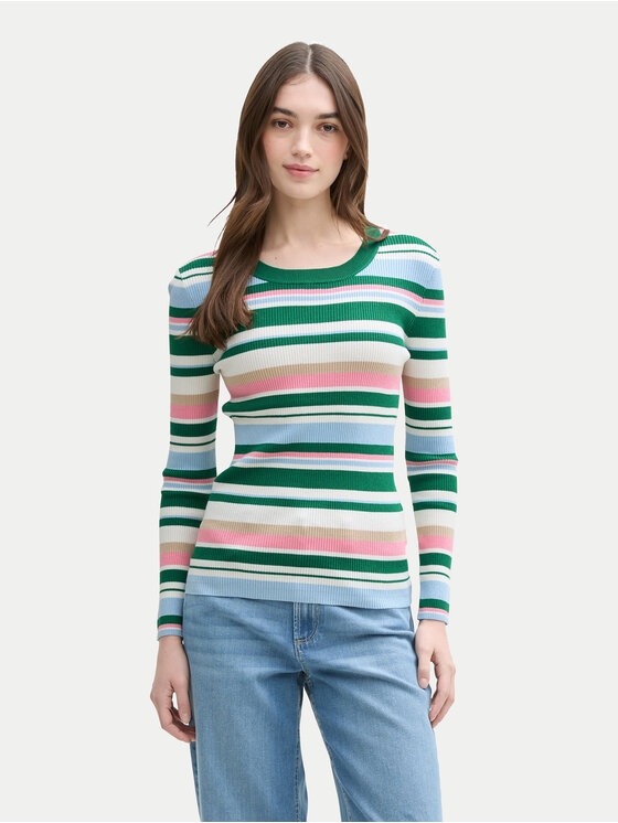 Tom Tailor Denim Пуловер 1045615 Цветен Slim Fit за Жени цена