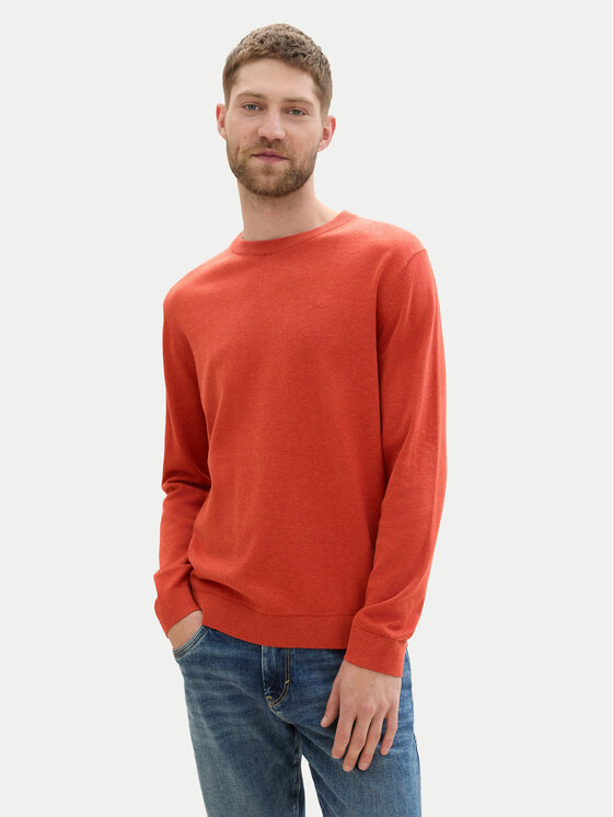Tom Tailor Пуловер 1039810 Оранжев Regular Fit за Мъже цена