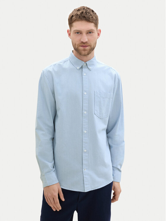 Tom Tailor Риза 1042640 Син Regular Fit за Мъже цена