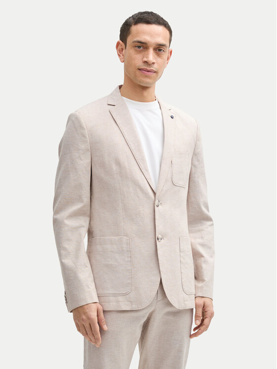 Tom Tailor Сако 1045065 Бежов Regular Fit за Мъже цена