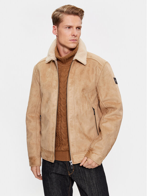 Tom Tailor Яке от имитация на кожа 1037361 Бежов Regular Fit за Мъже цена